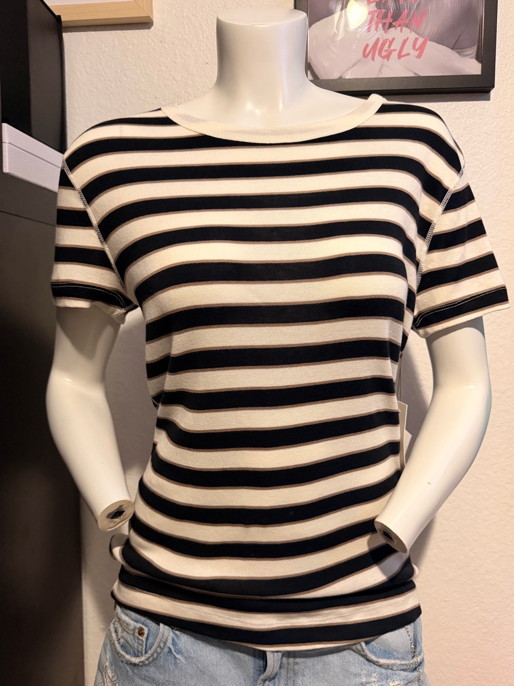 Three Dots Striped Tee